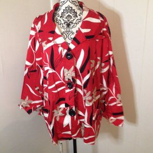 Westbound Floral Top Button Down Size 3x
